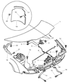 Diagram for Chrysler Sebring Hood Hinge - 4724321