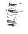 Diagram for 2015 Chrysler 200 Grille - 68227617AC