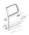 Diagram for 2020 Ram 1500 Door Hinge - 68421708AA