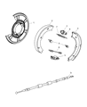 Diagram for 2009 Dodge Sprinter 2500 Parking Brake Shoe - 68019140AA