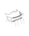 Diagram for Mopar Parking Assist Distance Sensor - 5MK61RXFAB