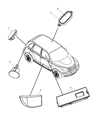 Diagram for 2005 Chrysler PT Cruiser Dome Light - 5JG55MF1AB