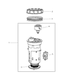 Diagram for Jeep Cherokee Fuel Filter - 52100053