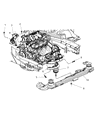 Diagram for Chrysler Pacifica Engine Mount Bracket - 4880403AC