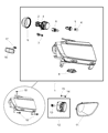 Diagram for 2011 Jeep Grand Cherokee Headlight - 55079380AF
