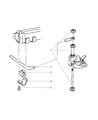 Diagram for 2000 Dodge Ram Wagon Sway Bar Bushing - 52088524