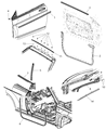 Diagram for Chrysler Sebring Door Seal - 5076134AD
