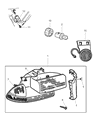 Diagram for 2002 Dodge Durango Headlight - V7105111AA