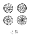 Diagram for Chrysler 300 Spare Wheel - 1LS67GSAAB