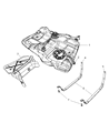 Diagram for Dodge Avenger Fuel Tank Strap - 4743948AB