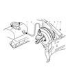 Diagram for Ram Dakota Brake Booster Vacuum Hose - 52010382AD