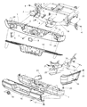 Diagram for 2005 Dodge Ram 1500 Bumper - 55077107AG