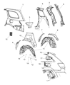 Diagram for 2012 Jeep Grand Cherokee Fuel Filler Housing - 68045460AB