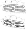 Diagram for 2012 Ram 1500 Grille - 1KX581RPAB