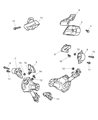 Diagram for Dodge Dakota Engine Mount - 52020244AA