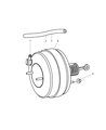 Diagram for 1999 Jeep Grand Cherokee Brake Booster Vacuum Hose - 52128097