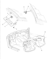 Diagram for 1999 Chrysler Sebring Sun Visor - RG171X9AC