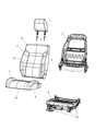 Diagram for 2009 Jeep Liberty Seat Cushion - 68004570AA