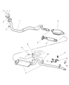 Diagram for 1999 Jeep Cherokee Exhaust Pipe - 52101193AC