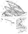 Diagram for 2011 Dodge Charger Hood Hinge - 55113550AD