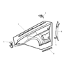 Diagram for Chrysler Crossfire Fender - 5099706AA