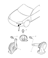 Diagram for 2003 Chrysler Sebring Horn - MR275201