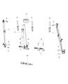 Diagram for 2012 Ram 1500 Seat Belt - 5KS491DVAB