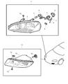 Diagram for Dodge Stratus Headlight - MN133280