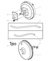 Diagram for 2005 Chrysler Town & Country Brake Booster Vacuum Hose - 4683269AC