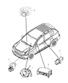 Diagram for 2007 Jeep Wrangler Clock Spring - 68003216AD