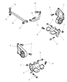 Diagram for 2000 Jeep Grand Cherokee Engine Mount Bracket - 52058928