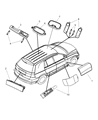 Diagram for 2008 Chrysler Pacifica Dome Light - 1AN73DW1AA