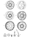 Diagram for 2005 Dodge Ram 2500 Spare Wheel - 5GY15S4AAB