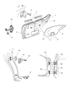 Diagram for 1999 Dodge Neon Door Check - 4615465AC