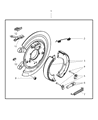 Diagram for 2003 Dodge Ram Van Parking Brake Shoe - BHKP7329