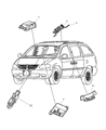 Diagram for Dodge Caravan Air Bag Control Module - 4686943AK