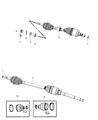 Diagram for Jeep Compass CV Boot - 68127823AA