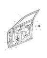 Diagram for 2006 Chrysler 300 Door Hinge - 5065041AC