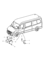 Diagram for Dodge Sprinter 2500 Parking Assist Distance Sensor - 68013406AA