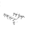 Diagram for 2004 Dodge Dakota Fuel Injector - 53032704AA