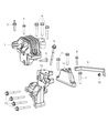 Diagram for 2012 Dodge Journey Transmission Mount - 68084807AC