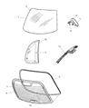 Diagram for 2005 Chrysler PT Cruiser Windshield - 5083396AB