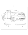 Diagram for Dodge Ram 1500 Air Deflector - 68051738AA