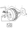 Diagram for Chrysler PT Cruiser Brake Booster Vacuum Hose - 4860047AC