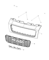 Diagram for Ram ProMaster 1500 Grille - 68396715AA