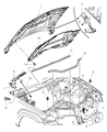 Diagram for 2006 Jeep Grand Cherokee Hood - 55394496AF