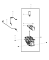 Diagram for 2009 Dodge Nitro Automatic Transmission Shift Levers - 52125436AC