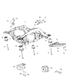 Diagram for Dodge Crossmember Bushing - 52124754AC