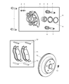 Diagram for Dodge Dakota Brake Pad - 5093253AA