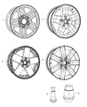 Diagram for 2010 Jeep Wrangler Spare Wheel - 1SU90CDMAA